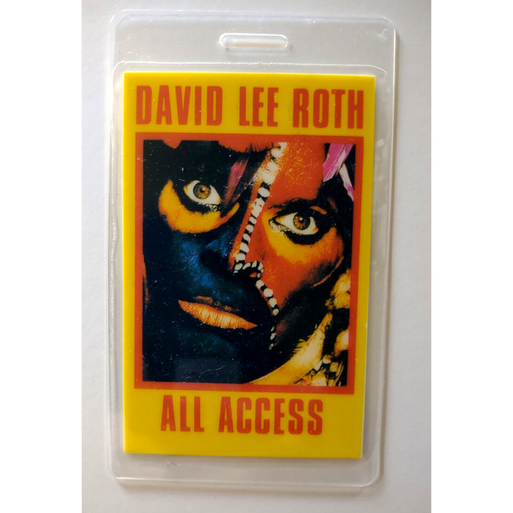 David Lee Roth Eat Em And Smile Tour Backstage Pass Heavy Metal Rock Laminated
